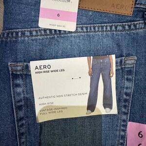 Aeropostale High-Rise Wide Leg Jeans - Blue